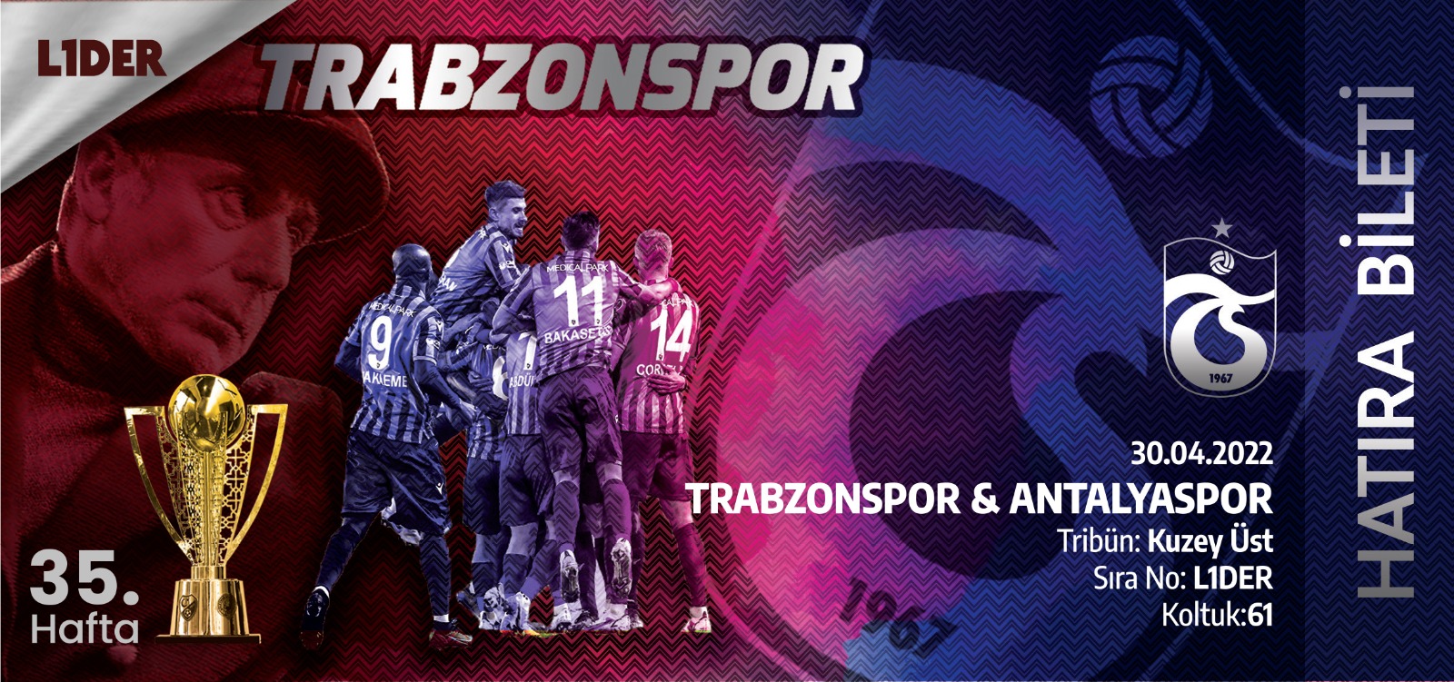 Trabzonspor-Antalyaspor Anı Bileti 