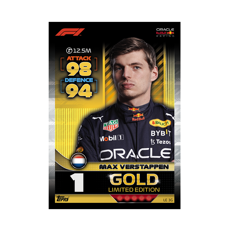 FORMULA 1 TURBO ATTAX / ÇOKLU PAKET - VERSTAPPEN (Mavi Versiyon
