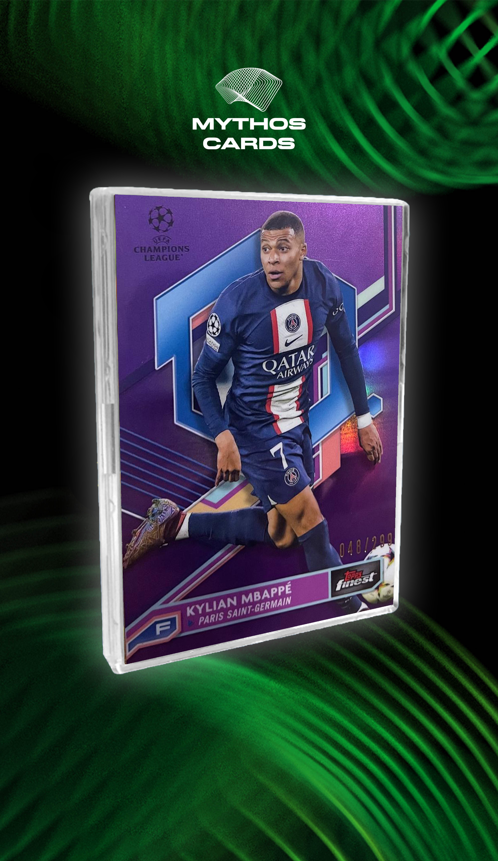 22/23 Topps KYLIAN MBAPPE THE MAN /299シリ Topps Finest 21-22 / Kylian Mbappe (048/299) - Mythos Cards