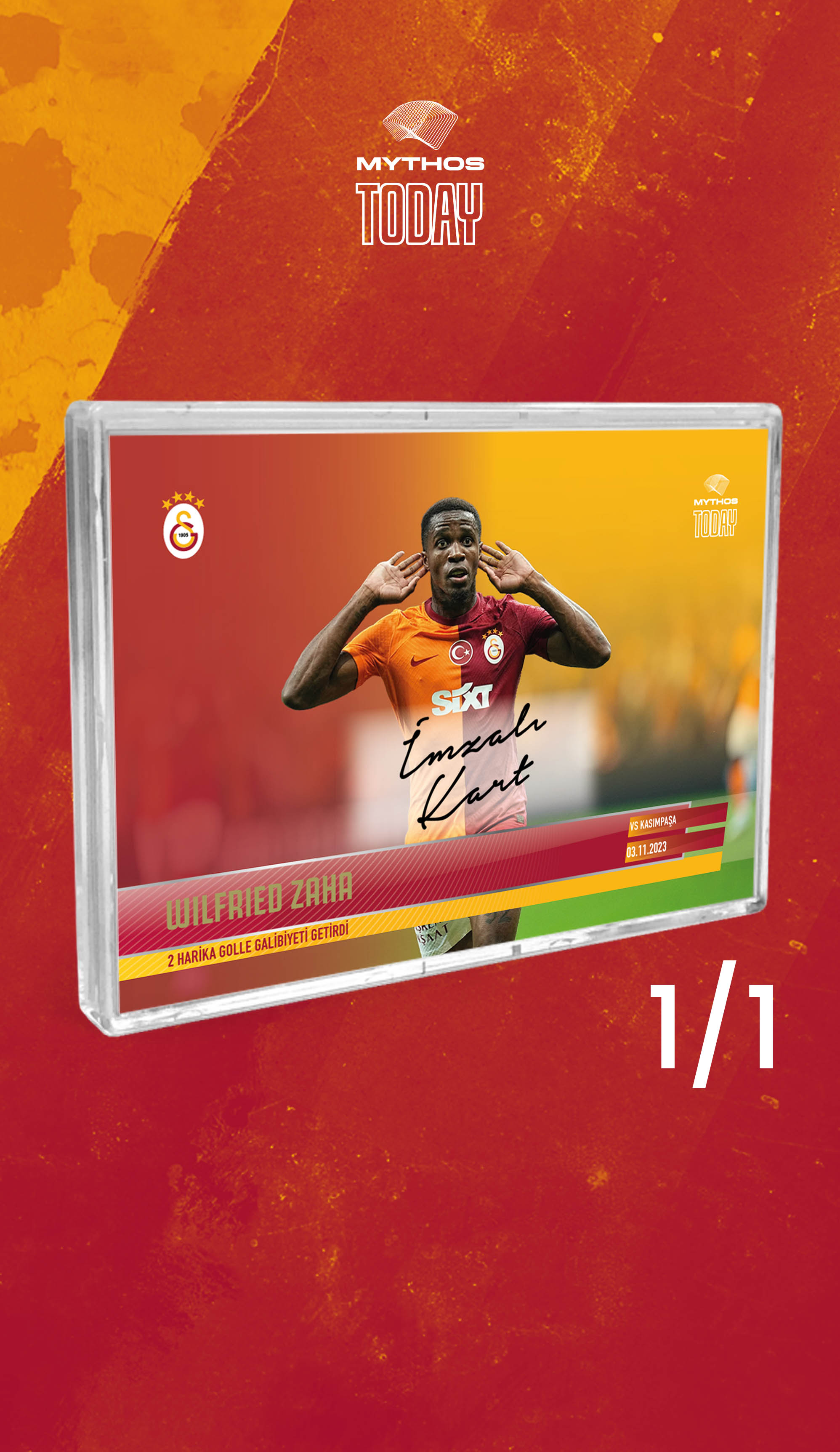 WILFRIED ZAHA / 2 Harika Golle Galibiyeti Getirdi (İmzalı – 1/1