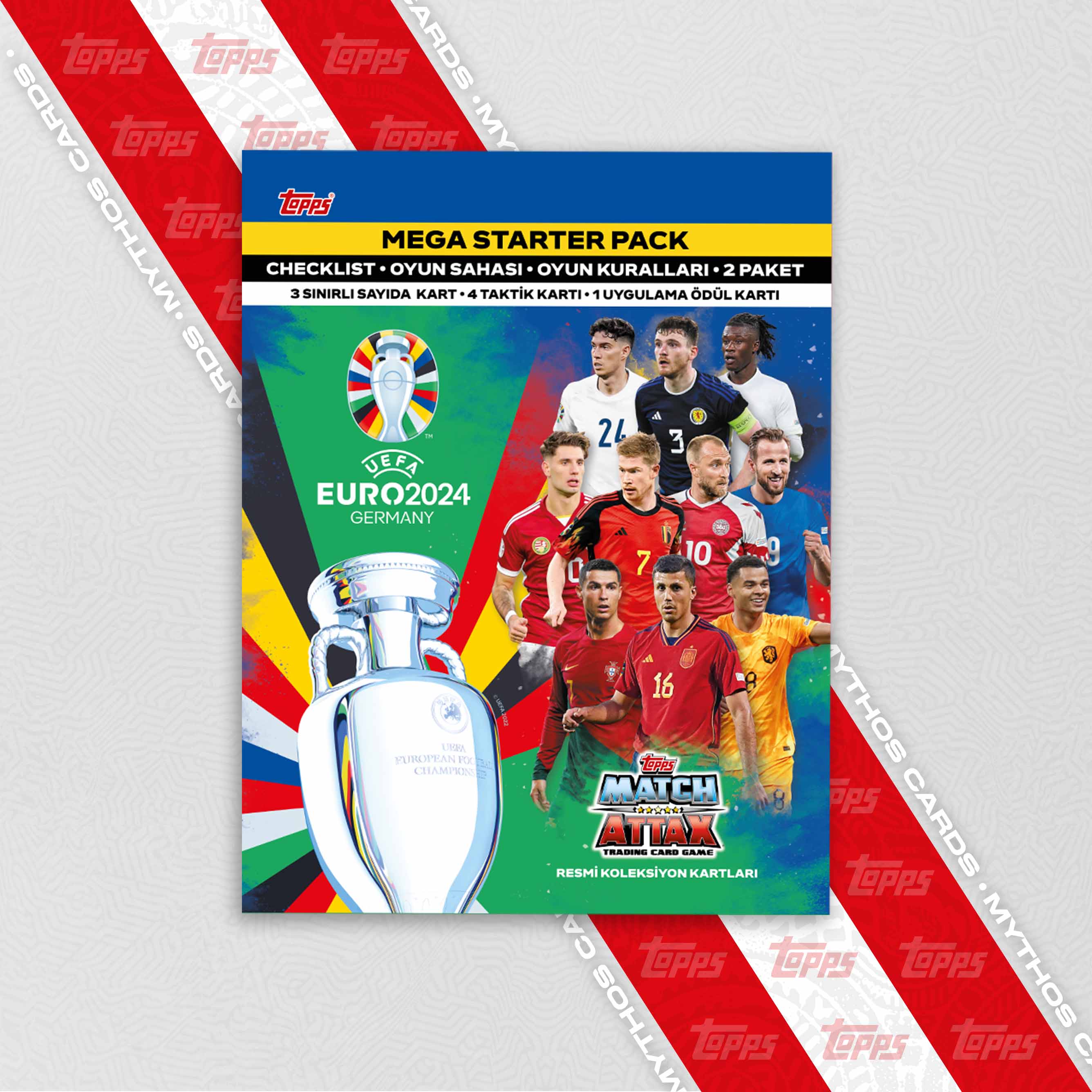 ⭐️VIP MEGA EURO STAR 5枚セット Topps Official EURO 2024 Match Attax - Mega Starter Pack - Mythos