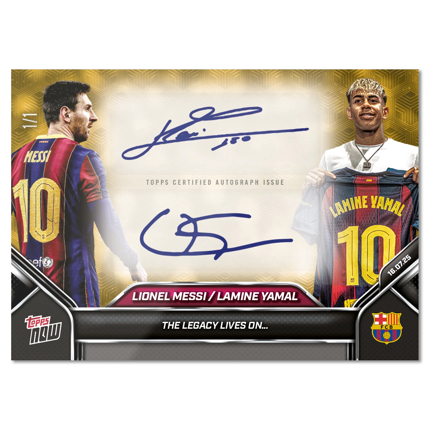 Lamine Yamal - 2025 FC Barcelona Topps NOW - Mythos Cards