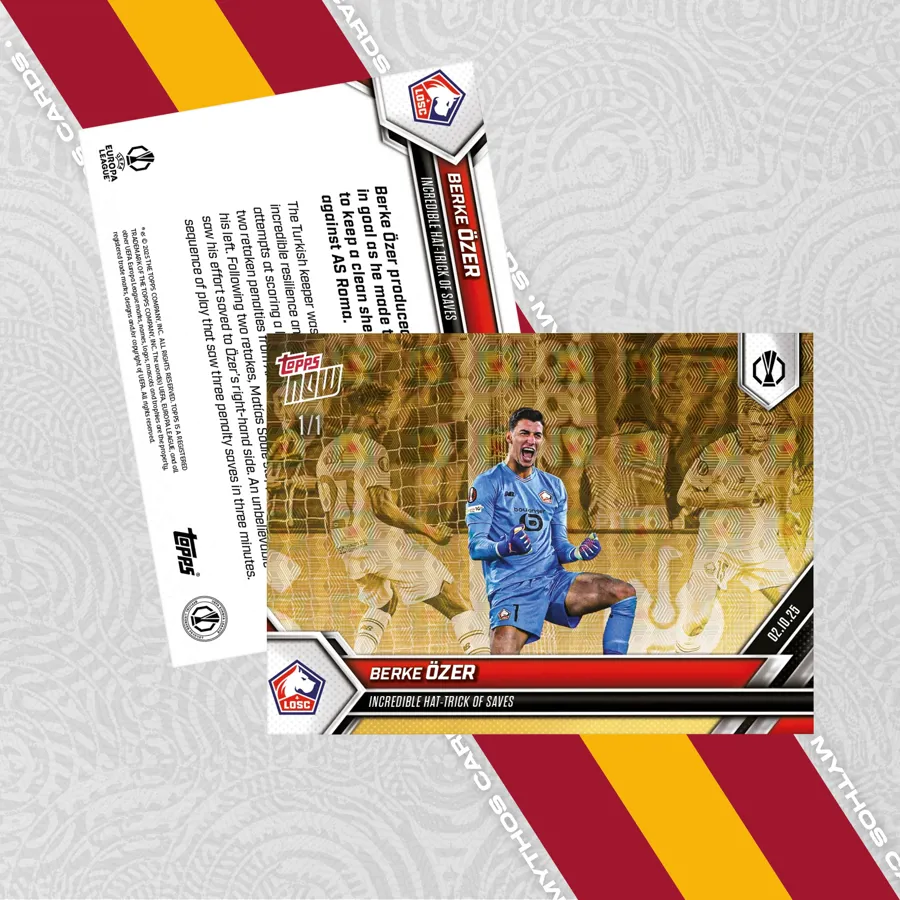 Berke Özer - 2025-26 UEL Topps NOW - Mythos Cards