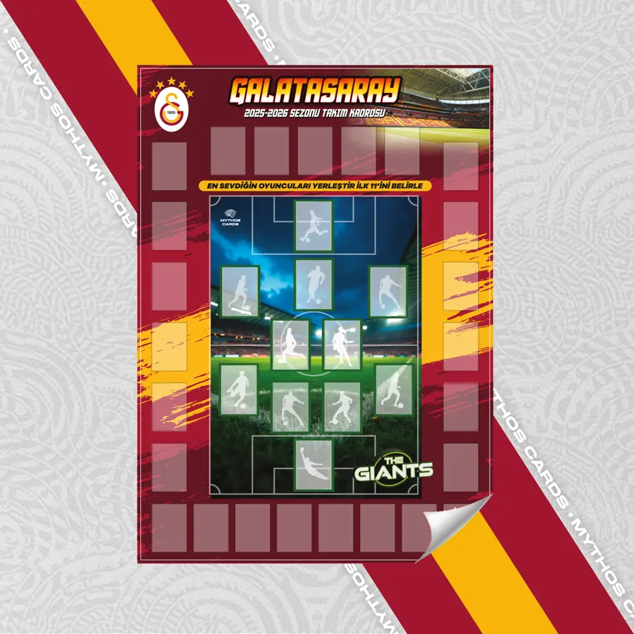 GALATASARAY - THE GIANTS 2025/26 POSTER VE ÇIKARTMA SETİ - Mythos