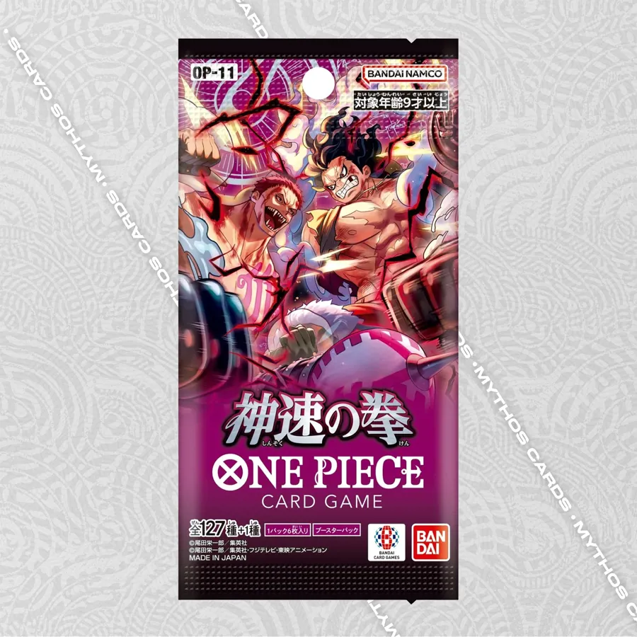 カード入れ11枚×9、プロモーションカード31枚、CP×11枚 One Piece OP-11 A Fist Of Divine Speed Booster Box (Japonca